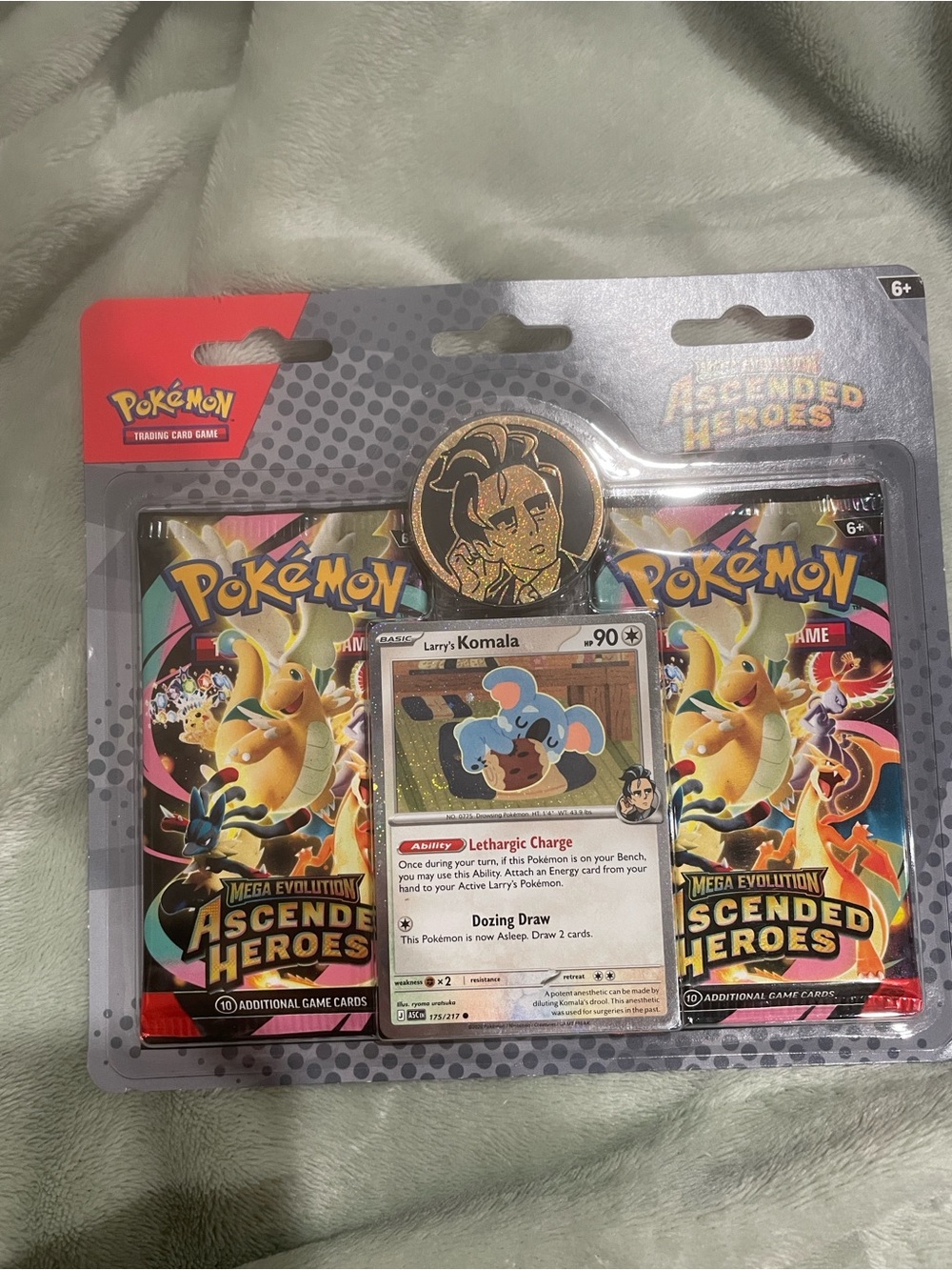 Pokémon Mega Evolution Ascended Heroes Blister Pack with Larry's Komala Promo